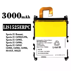 Baterija mobilnega telefona LIS1525ERPC za Sony Xperia Z1 Honami, Xperia Z1 C6902 C6903 C6906 C6943 SO-01F SOL23
