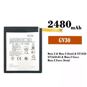 Baterija mobilnega telefona GV30 za Motorola Moto Z / Moto Z Droid / Moto Z Force / Moto Z Force Droid