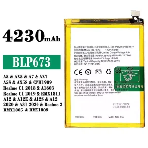 Baterija mobilnega telefona BLP673 za OPPO A5 / AX5 / A7 / AX7 / A5S / AX5S / A12 / A12E / A12S / A12 2020 / A31 2020 / Realme 2/Realme C1 2018 / Realme C1 2019