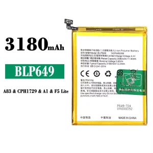 Baterija mobilnega telefona BLP649 za OPPO A83 / A1 / F5 Lite / A83T