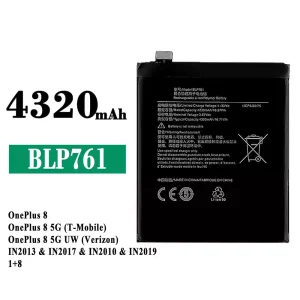 Baterija mobilnega telefona BLP761 za OPPO OnePlus 8