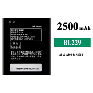 Baterija mobilnega telefona BL229 za Lenovo A8/A806/A808T
