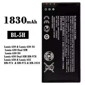 Baterija mobilnega telefona BL-5H za Nokia Lumia 630 / Lumia 638 / Lumia 635 / RM-974 / RM-975 / RM-1010