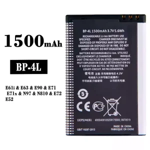 Baterija mobilnega telefona BP-4L za Nokia E61i/E63/E90/E71/E71x/N97/N810/E72/E52