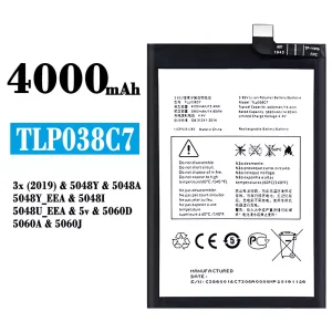 Baterija mobilnega telefona TLP038C7 za Alcatel 3X 2019