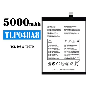 Baterija mobilnega telefona TLP048A8 za Alcatel TCL 408/T507D