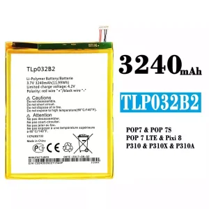 Baterija mobilnega telefona TLP032B2 za Alcatel POP 7/POP 7S/POP 7 LTE/Pixi 8