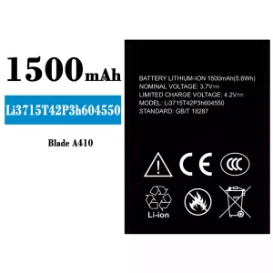 Baterija mobilnega telefona Li3715T42P3h604550 za ZTE Blade A410