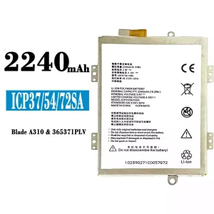 Baterija mobilnega telefona ICP37/54/72SA za ZTE A310