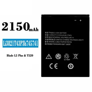 Baterija mobilnega telefona Li3821T43P3h745741 za ZTE Blade L5 Plus