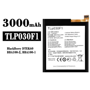Baterija mobilnega telefona TLP030F1 za BlackBerry DTEK60/BBA100/BBA100-1/BBA100-2