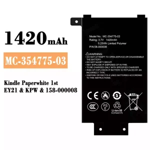 Baterija mobilnega telefona MC-354775-03 za Amazon Kindle Paperwhite 1st /158-000008