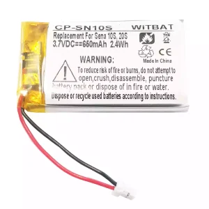 Baterija za slušalke Sena 10S,20S,Sena 30K SP46,Sena Tufftalk Lite,Sena 10S-01,Sena 20s-01,Sena 20s evo,Sena 30K-01D,802540